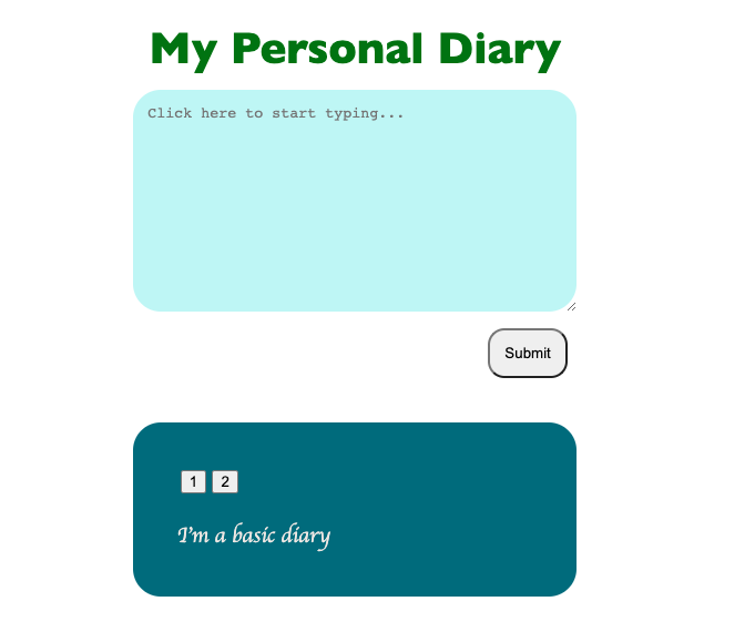 A basic diary app